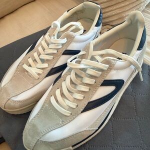 Tretorn White and Navy Sneakers